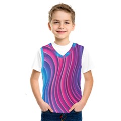 Spiral Swirl Pattern Light Circle Kids  Basketball Tank Top