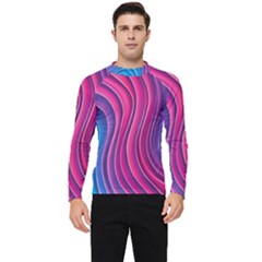 Spiral Swirl Pattern Light Circle Men s Long Sleeve Rash Guard