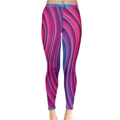 Spiral Swirl Pattern Light Circle Inside Out Leggings by Ndabl3x