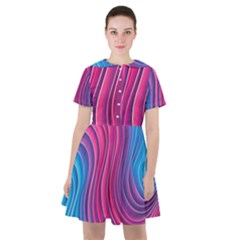 Spiral Swirl Pattern Light Circle Sailor Dress