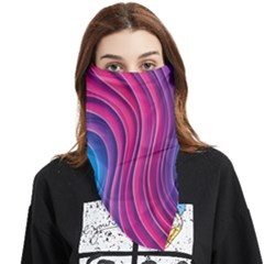 Spiral Swirl Pattern Light Circle Face Covering Bandana (triangle) by Ndabl3x