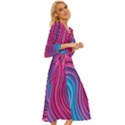 Spiral Swirl Pattern Light Circle Midsummer Wrap Dress View3