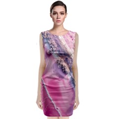 Texture Pink Pattern Paper Grunge Classic Sleeveless Midi Dress