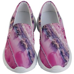 Texture Pink Pattern Paper Grunge Kids Lightweight Slip Ons by Ndabl3x