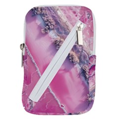 Texture Pink Pattern Paper Grunge Belt Pouch Bag (large)