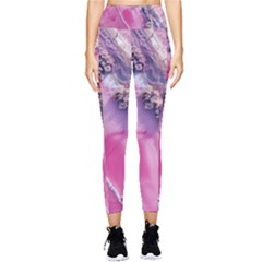 Texture Pink Pattern Paper Grunge Pocket Leggings 