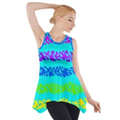Abstract Design Pattern Side Drop Tank Tunic