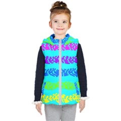 Abstract Design Pattern Kids  Hooded Puffer Vest by Ndabl3x