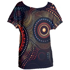 Abstract Geometric Pattern Women s Oversized T-shirt by Ndabl3x