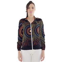 Abstract Geometric Pattern Women s Windbreaker