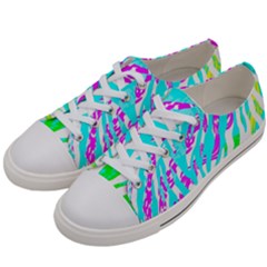 Animal Print Bright Abstract Women s Low Top Canvas Sneakers by Ndabl3x