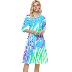 Animal Print Bright Abstract Classy Knee Length Dress