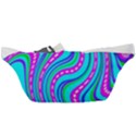 Swirls Pattern Design Bright Aqua Waist Bag  View2