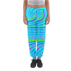 Pattern Swirl Pink Green Aqua Women s Jogger Sweatpants