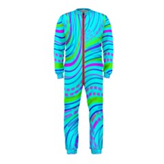 Pattern Swirl Pink Green Aqua Onepiece Jumpsuit (kids)