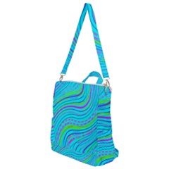 Pattern Swirl Pink Green Aqua Crossbody Backpack