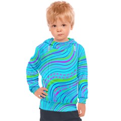 Pattern Swirl Pink Green Aqua Kids  Hooded Pullover