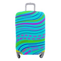 Pattern Swirl Pink Green Aqua Luggage Cover (small)