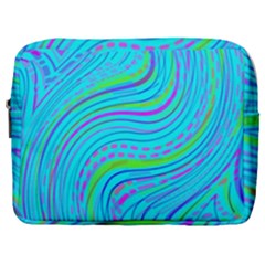 Pattern Swirl Pink Green Aqua Make Up Pouch (large)