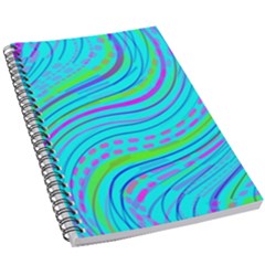 Pattern Swirl Pink Green Aqua 5 5  X 8 5  Notebook