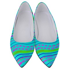 Pattern Swirl Pink Green Aqua Women s Low Heels