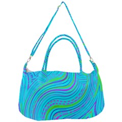 Pattern Swirl Pink Green Aqua Removable Strap Handbag