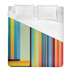 Colorful Rainbow Striped Pattern Stripes Background Duvet Cover (full/ Double Size)