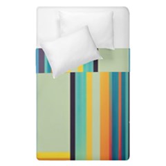 Colorful Rainbow Striped Pattern Stripes Background Duvet Cover Double Side (single Size)