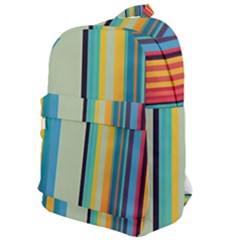 Colorful Rainbow Striped Pattern Stripes Background Classic Backpack