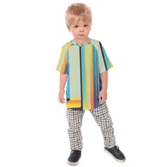 Colorful Rainbow Striped Pattern Stripes Background Kids  Raglan T-shirt