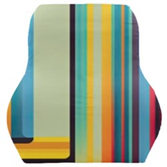 Colorful Rainbow Striped Pattern Stripes Background Car Seat Back Cushion 