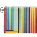 Colorful Rainbow Striped Pattern Stripes Background Canvas Cosmetic Bag (XXXL) View1