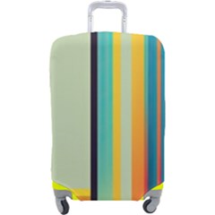 Colorful Rainbow Striped Pattern Stripes Background Luggage Cover (large)