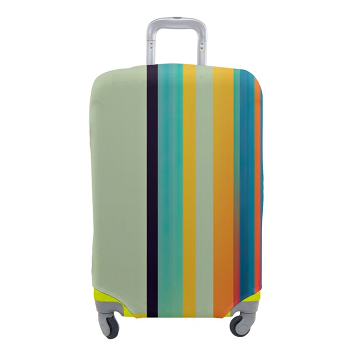 Colorful Rainbow Striped Pattern Stripes Background Luggage Cover (Small)