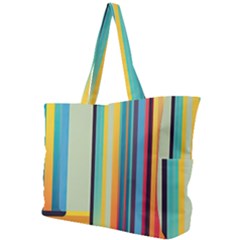 Colorful Rainbow Striped Pattern Stripes Background Simple Shoulder Bag