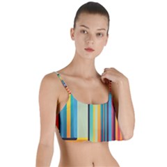 Colorful Rainbow Striped Pattern Stripes Background Layered Top Bikini Top 