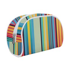 Colorful Rainbow Striped Pattern Stripes Background Make Up Case (small)