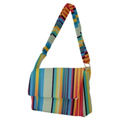 Colorful Rainbow Striped Pattern Stripes Background Full Print Messenger Bag (m)