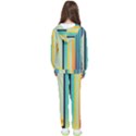 Colorful Rainbow Striped Pattern Stripes Background Kids  Tracksuit View2