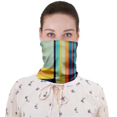 Colorful Rainbow Striped Pattern Stripes Background Face Covering Bandana (adult)