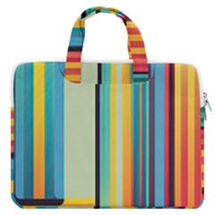 Colorful Rainbow Striped Pattern Stripes Background Macbook Pro 13  Double Pocket Laptop Bag