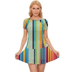 Colorful Rainbow Striped Pattern Stripes Background Women s Sports Wear Set by Ket1n9