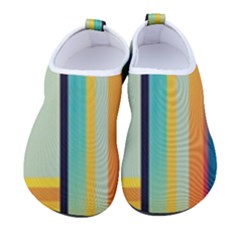 Colorful Rainbow Striped Pattern Stripes Background Kids  Sock-Style Water Shoes