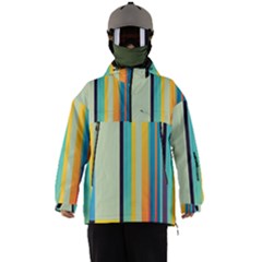 Colorful Rainbow Striped Pattern Stripes Background Men s Ski And Snowboard Waterproof Breathable Jacket