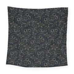 Midnight Blossom Elegance Black Backgrond Square Tapestry (large) by dflcprintsclothing