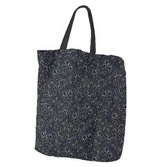 Midnight Blossom Elegance Black Backgrond Giant Grocery Tote