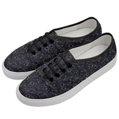 Midnight Blossom Elegance Black Backgrond Women s Classic Low Top Sneakers by dflcprintsclothing