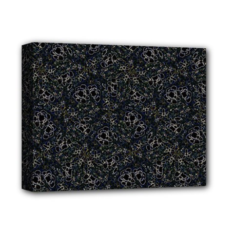 Midnight Blossom Elegance Black Backgrond Deluxe Canvas 14  X 11  (stretched)