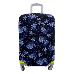 Stylized Floral Intricate Pattern Design Black Backgrond Luggage Cover (small)
