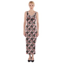 Pink Roses 02 Pink Roses 01 Fitted Maxi Dress